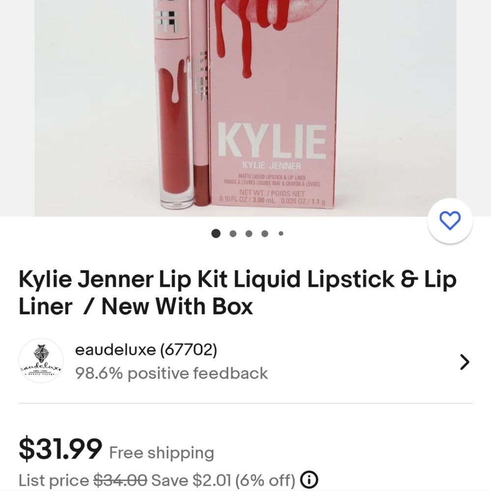NWT KYLIE JENNER LIPSTICK AND LIP LINER SET - Picture 3 of 9